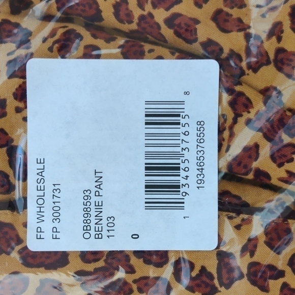NWT Free People Bennie Animal Print Wide Leg Pants - Picture 8 of 14